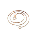 Solid 925 Sterling Silver Box Chain Necklace in Rose Gold Layered - Brilliant Co