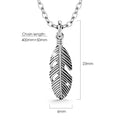 Solid 925 Sterling Silver Antique Feather Pendant - Brilliant Co