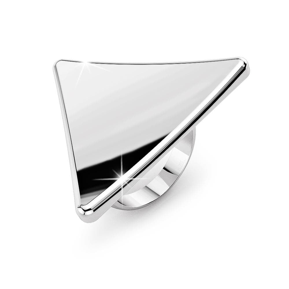 Solid 925 Sterling Silver Minimalistic Triangle Ring