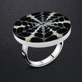 Solid 925 Sterling Handmade Silver Spider Web Ring - Brilliant Co