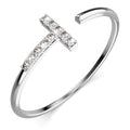 Solid 925 Sterling Silver Cleo Adjustable Stacking Ring - Brilliant Co