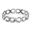Solid 925 Sterling Silver Infinity Stacking Ring