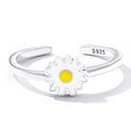 Solid 925 Sterling Silver Sunny-Side Up Daisy ring
