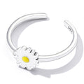 Solid 925 Sterling Silver Sunny-Side Up Daisy ring