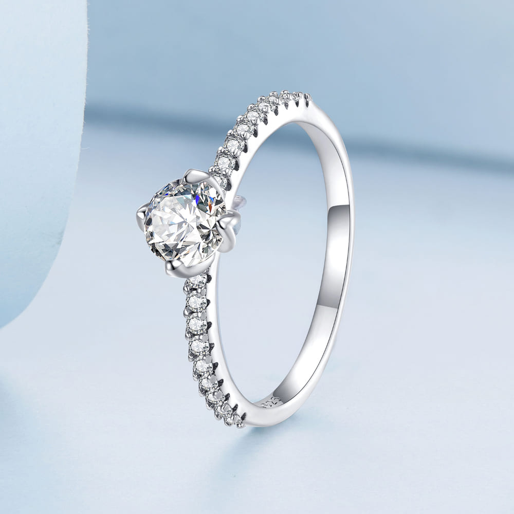 Solid 925 Signature Silver Zircon Brilliance Ring