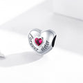 Boxed Solid 925 Sterling Silver Bolded Heart Forever Sister Inscription and Footprint Charms