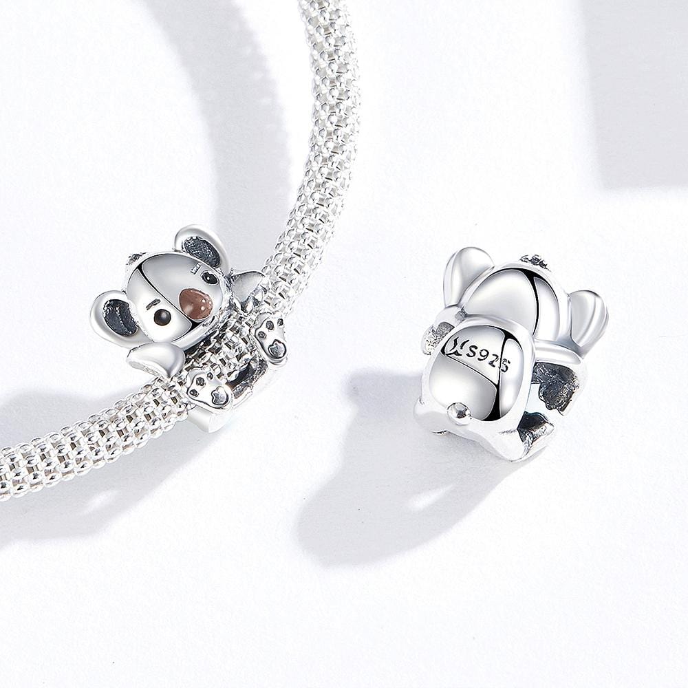 Boxed Solid 925 Sterling Silver Baby Panda and Baby Koala Charms - Brilliant Co