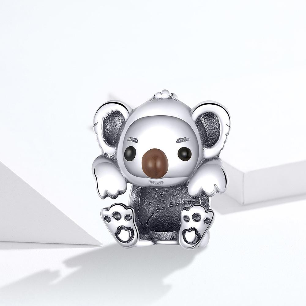 Boxed Solid 925 Sterling Silver Baby Panda and Baby Koala Charms - Brilliant Co