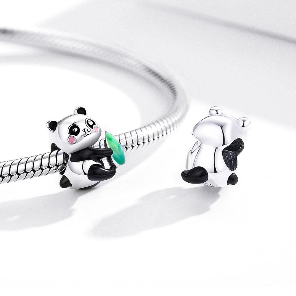 Boxed Solid 925 Sterling Silver Baby Panda and Baby Koala Charms - Brilliant Co