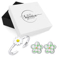 Boxed Solid 925 Sterling Silver Sunny Day Boxed Stud Earrings Sets