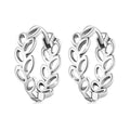 Boxed Solid 925 Signature Silver Entwined Garden Ring & Signature Silver Olive Leaves  Arc Earrings