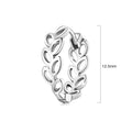 Boxed Solid 925 Signature Silver Entwined Garden Ring & Signature Silver Olive Leaves  Arc Earrings