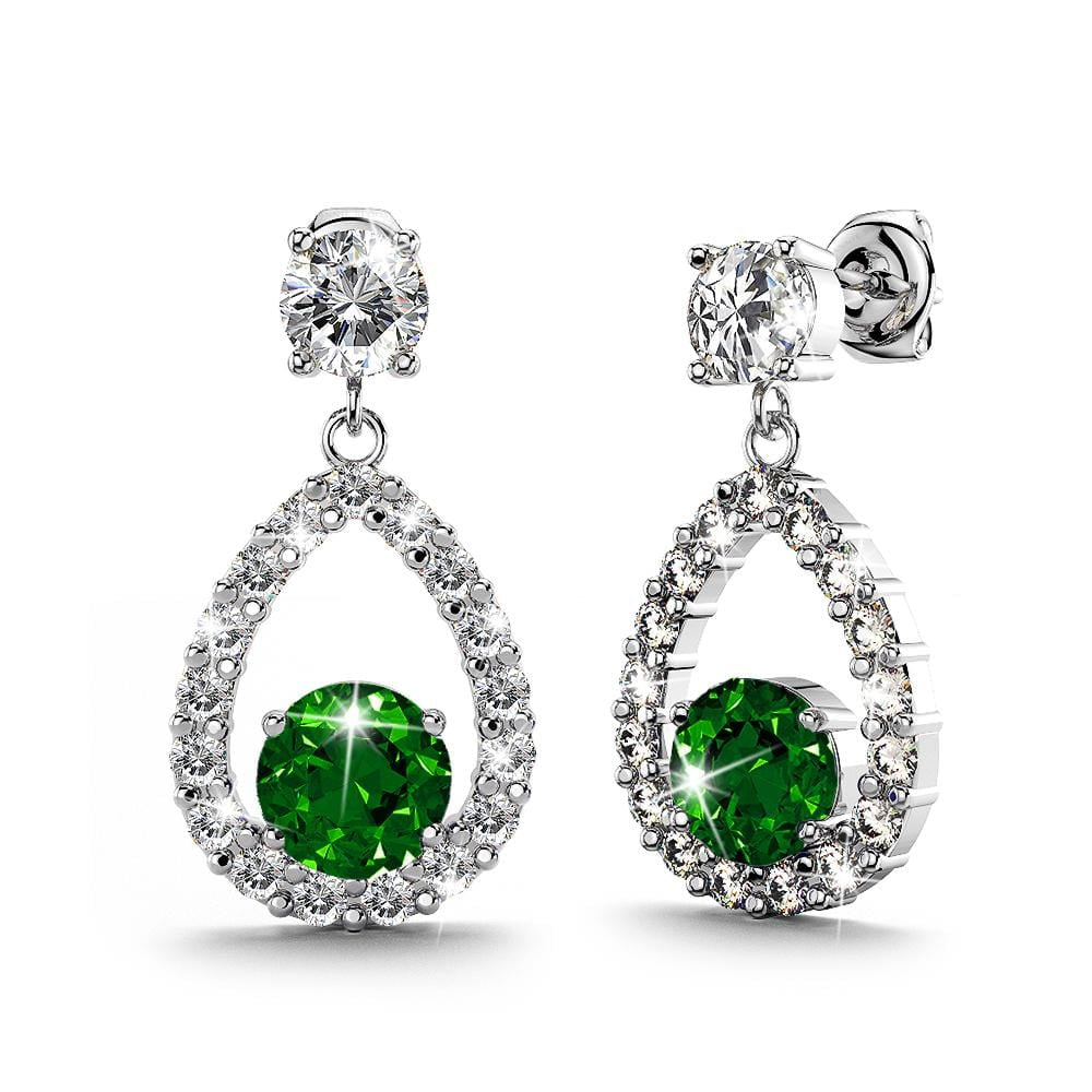 Fenella Bloom Earrings in Emerald - Brilliant Co