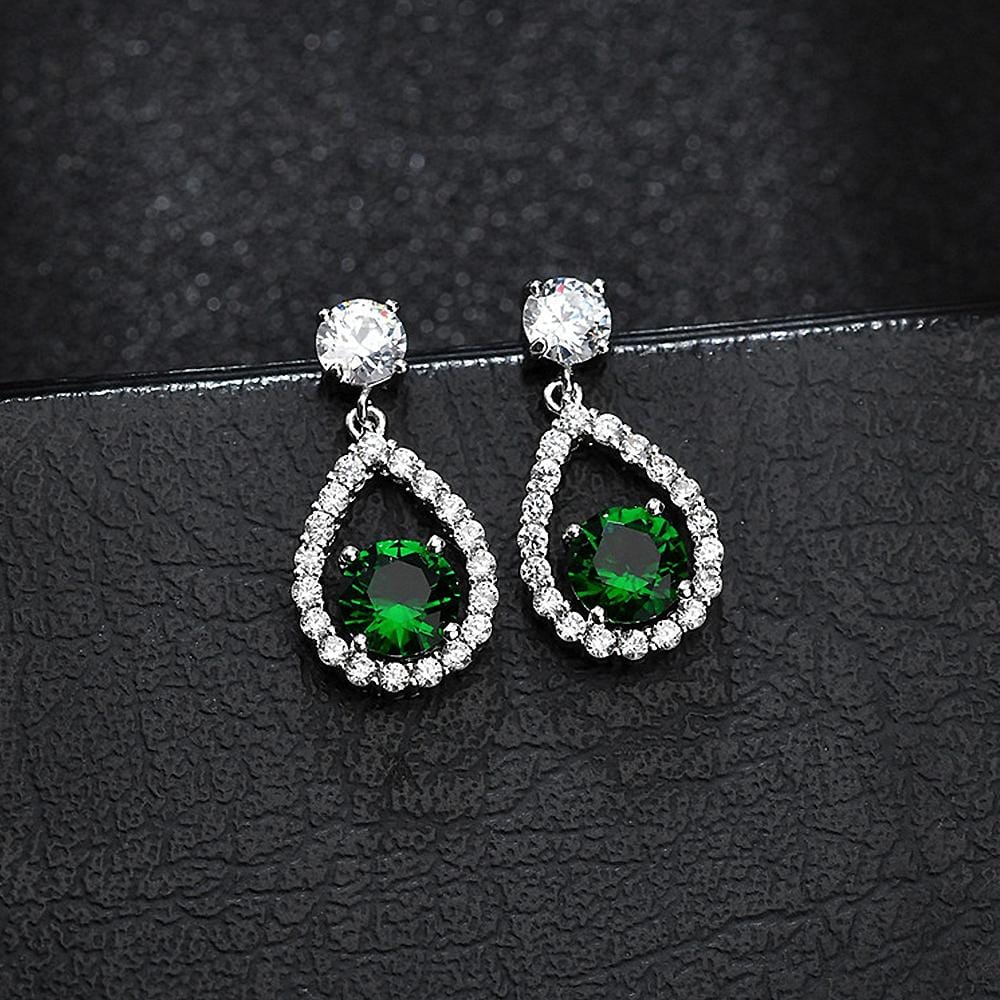 Fenella Bloom Earrings in Emerald - Brilliant Co