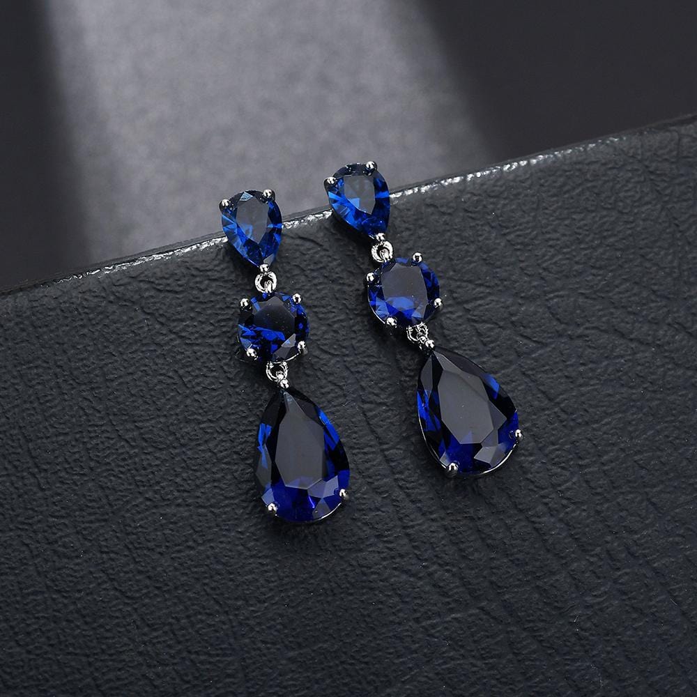 Ariel Bloom Earrings in Sapphire - Brilliant Co
