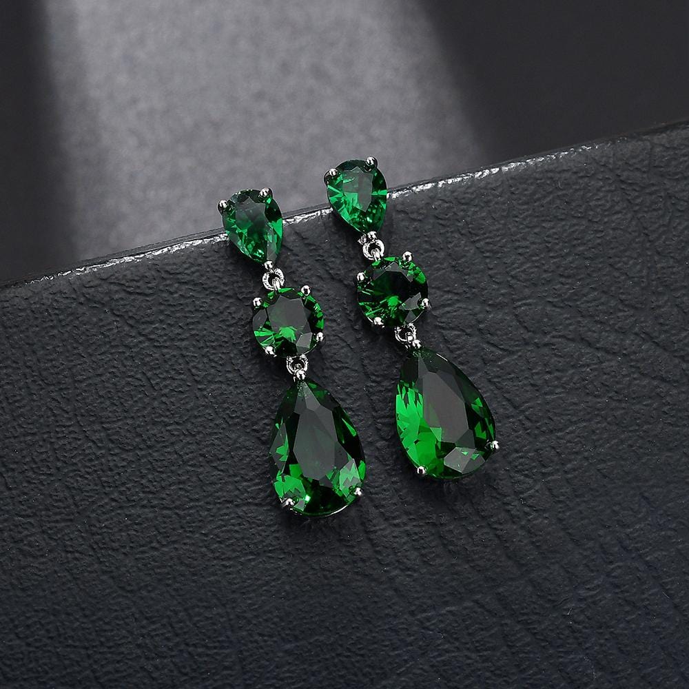 Ariel Bloom Earrings in Emerald - Brilliant Co