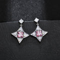 Malina Bloom Earrings Clear and Pink - Brilliant Co