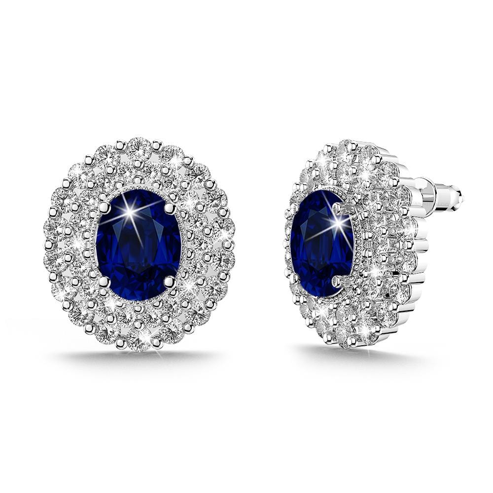 Diana Bloom Earrings in Sapphire - Brilliant Co