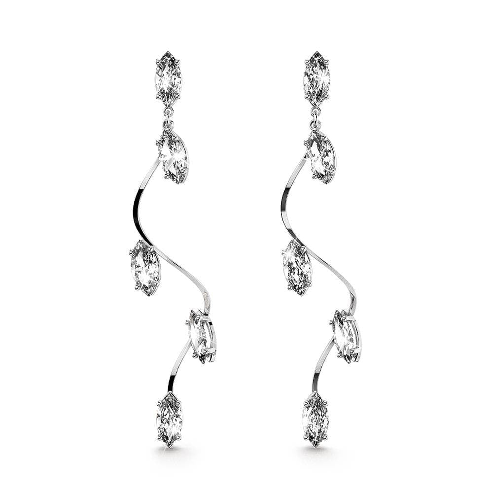 Swirl Bloom Earrings Clear - Brilliant Co