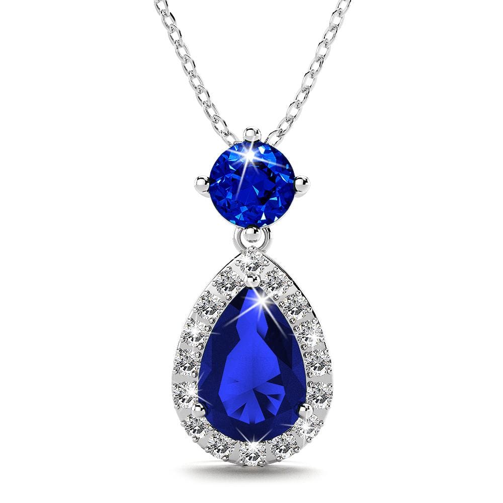 Mystique Bloom Necklace in Sapphire - Brilliant Co