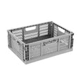 Boxsweden 14L FOLDAWAY STORAGE BASKET-GREY 2PC PACK - Brilliant Co