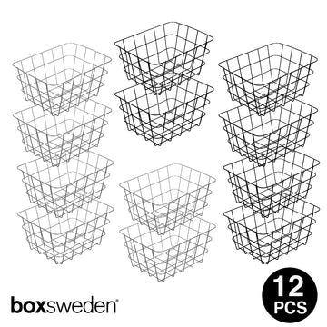 Boxsweden WIRE STORAGE BASKET 12PCS