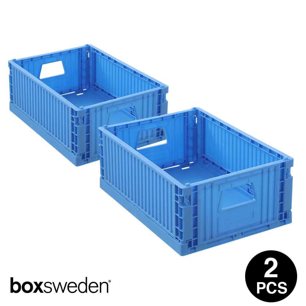 Boxsweden FOLDAWAY CRATE MED 29X21X11.5CM 3 ASSTD