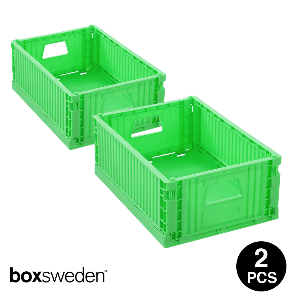 Boxsweden FOLDAWAY CRATE MED 29X21X11.5CM 3 ASSTD