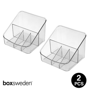 Boxsweden CRYSTAL STORAGE CONTAINER 4 COMPARTMENT 17X16X13CM 