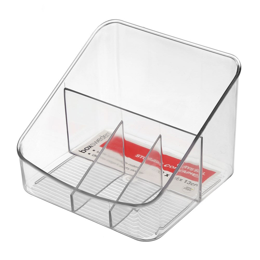 Boxsweden CRYSTAL STORAGE CONTAINER 4 COMPARTMENT 17X16X13CM 