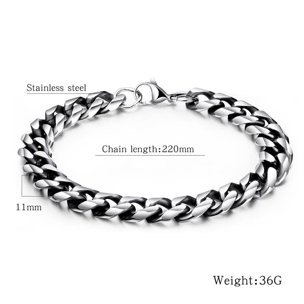Twisted White Gold Chain White Gold Layered Bracelet