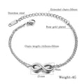 Minimalistic Infinity Double Chain Casual White Gold layered Bracelet