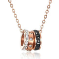 Stylish Triple Roda with Diamonelle Women Rose Gold Layered Necklace - Brilliant Co