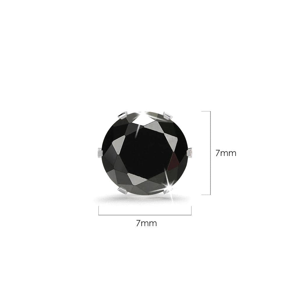 Nabeeyla Black Stud Earrings|7mm - Brilliant Co