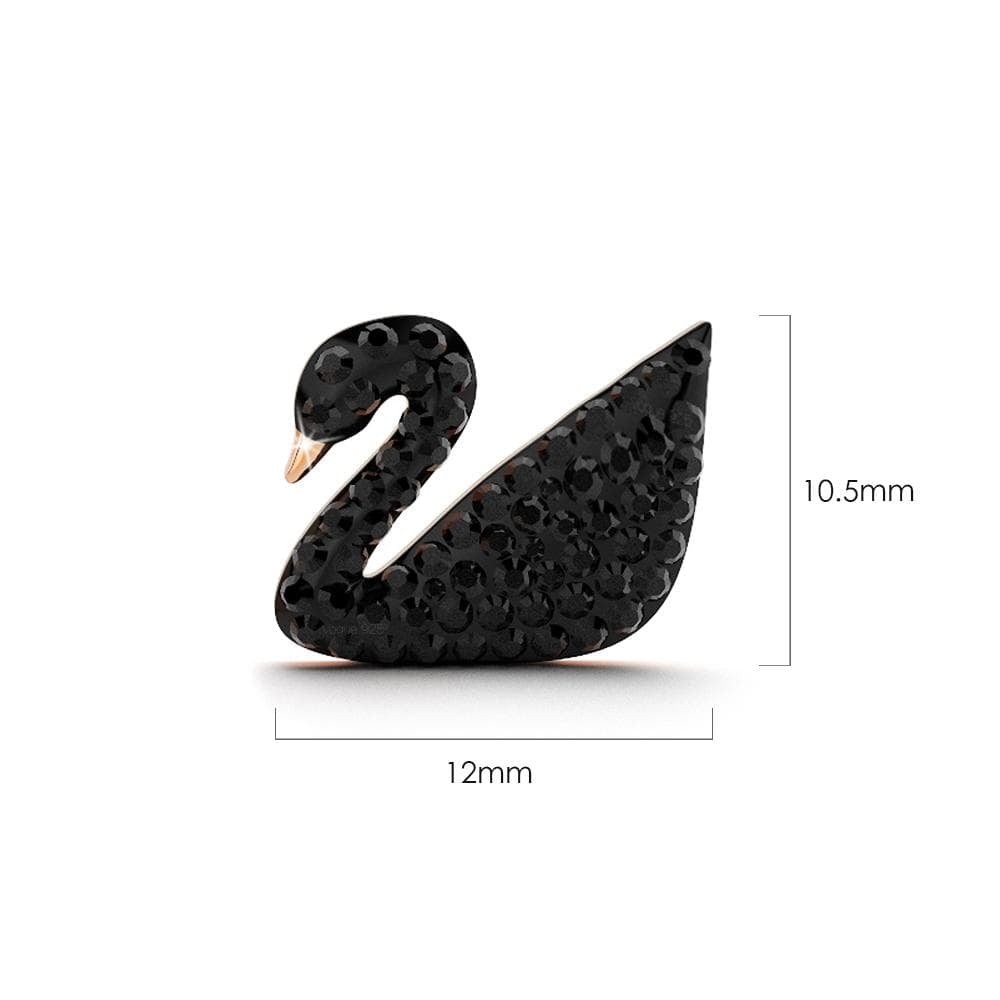 Black Swan Stud Earrings - Brilliant Co