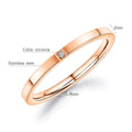 Single Stone Modern Design Rose Gold Layered Ring
