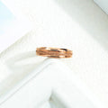 Sandy Textured Modern Rose Gold Layered Ring