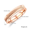 Sandy Textured Modern Rose Gold Layered Ring