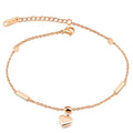 Heart Charm Anklet - Brilliant Co