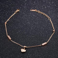 Heart Charm Anklet - Brilliant Co