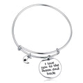 Love You To The Moon And Back Toggle Tubular Adjustable Bangle