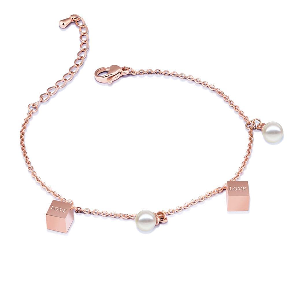 Pearly Love Charm Bracelet