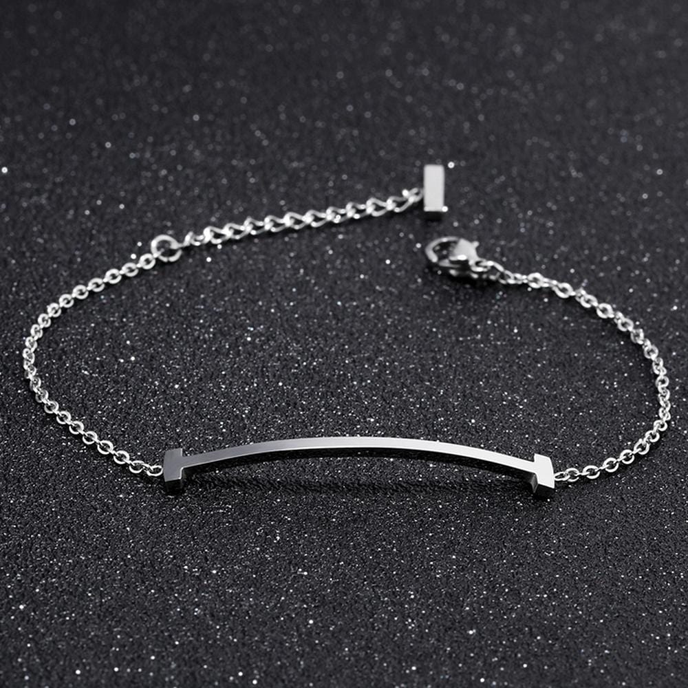 Sleek Bar Bracelet White Gold