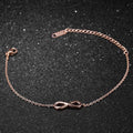 Single Infinity Charm Bracelet Rose Gold