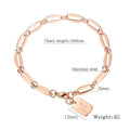 Good Luck Chain Bracelet in Rose Gold Layered Steel Jewellery