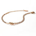 Figure Eight Knot Chain Bracelet in Rose Gold Layered Steel Jewellery