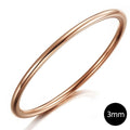 Solid Golf Bangle 3mm Rose Gold Layered