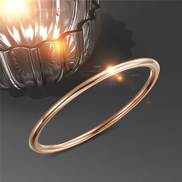 Solid Golf Bangle 3mm Rose Gold Layered