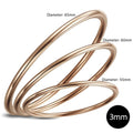 Solid Golf Bangle 3mm Rose Gold Layered