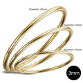 Solid Golf Bangle 3mm Gold Layered